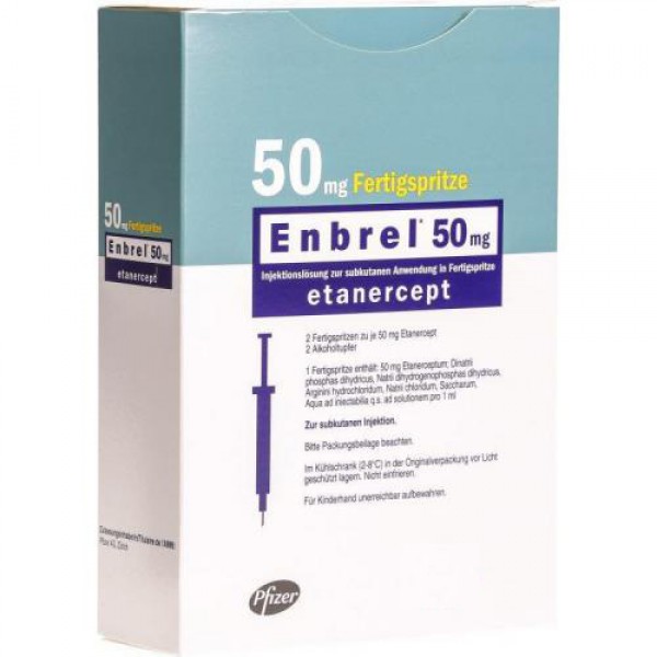 Энбрел Enbrel 50 мг/4 готовых шприца